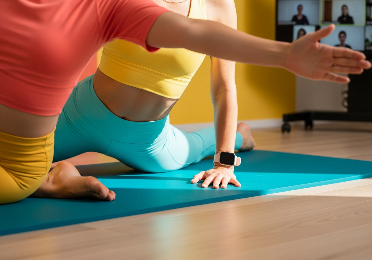 Упражнение на коврике